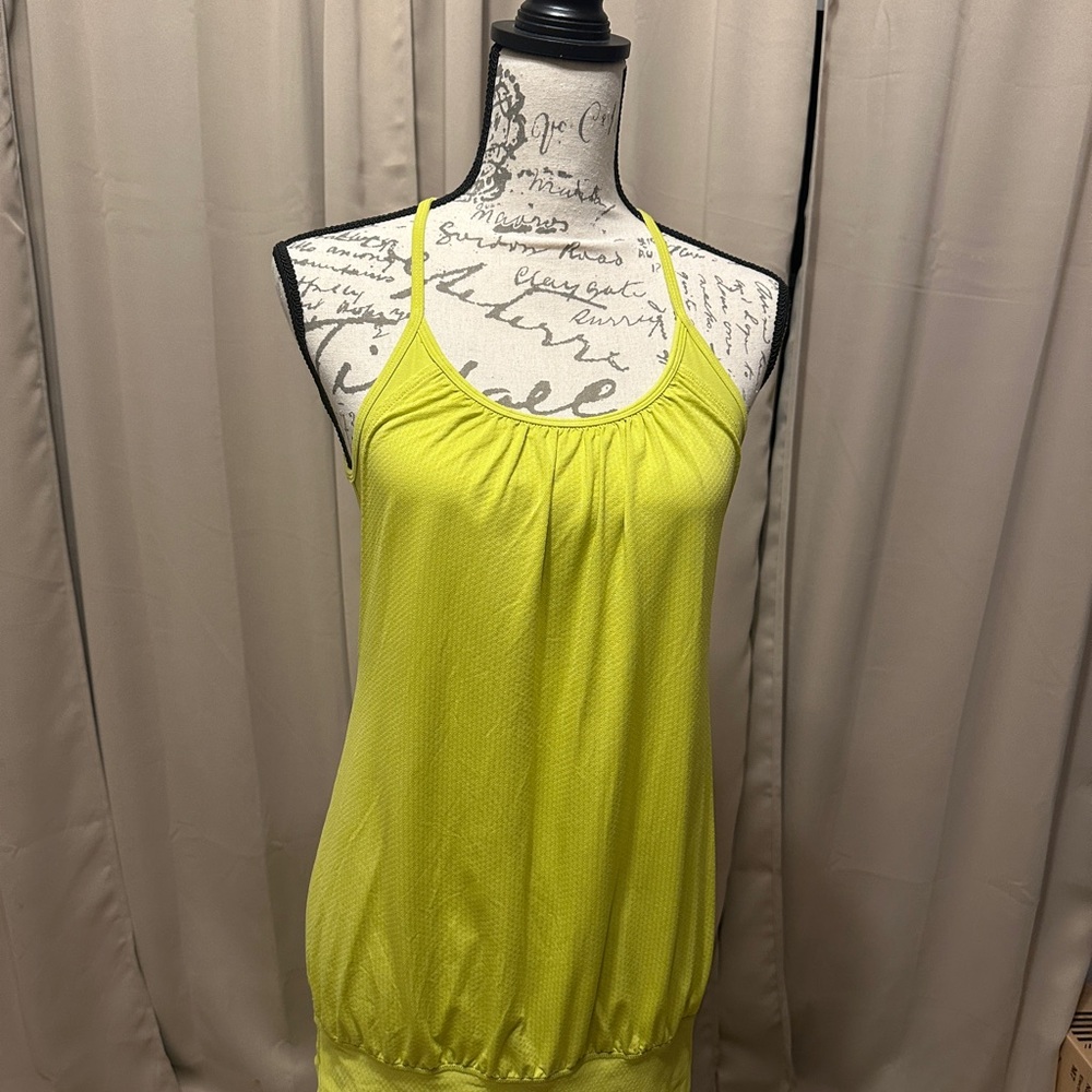 Lululemon Athletica Neon Yellow Green Tank Top